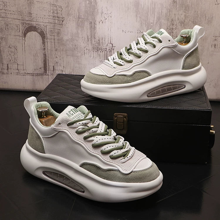 Men's Breathable Mesh Cut-Out Air-Cushion Lightweight Dad Sneakers Athletic Casual Summer
