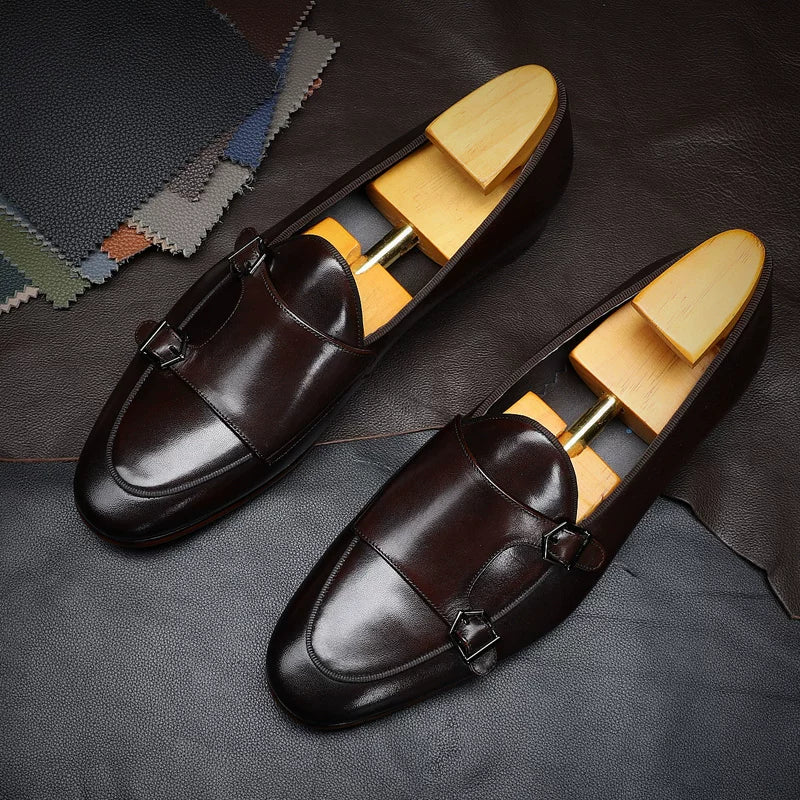 Men's Genuine Leather Loafers, Breathable, Round Toe