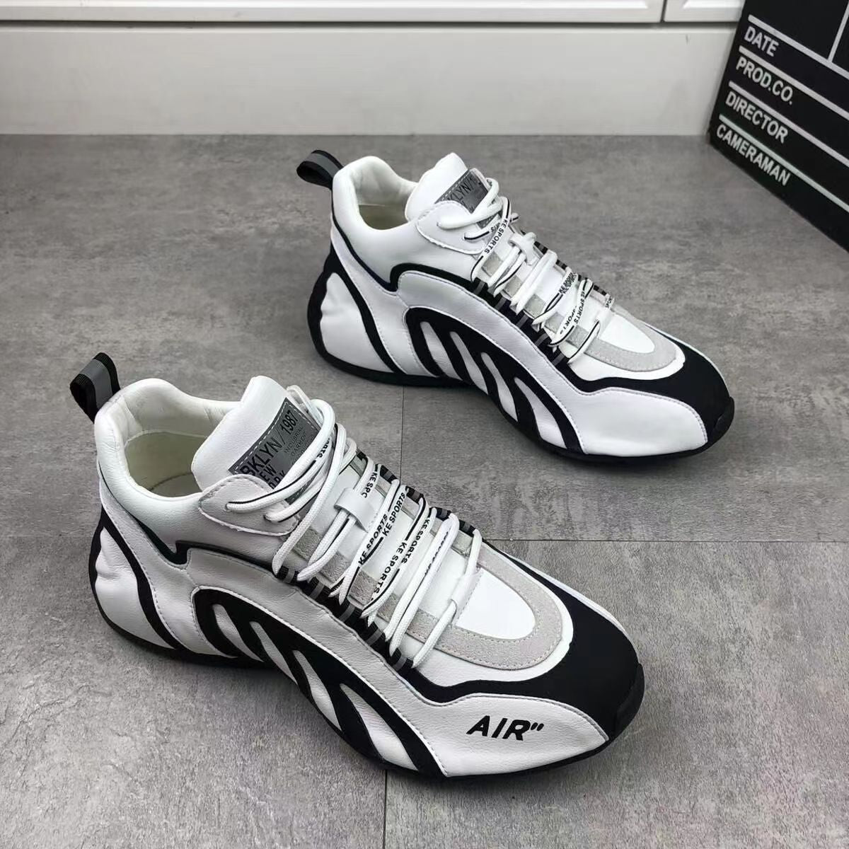 Men's shoes 2026 cross-border high-top sneakers, men's fashion casual shoes, versatile breathable comfortable men's dad shoes