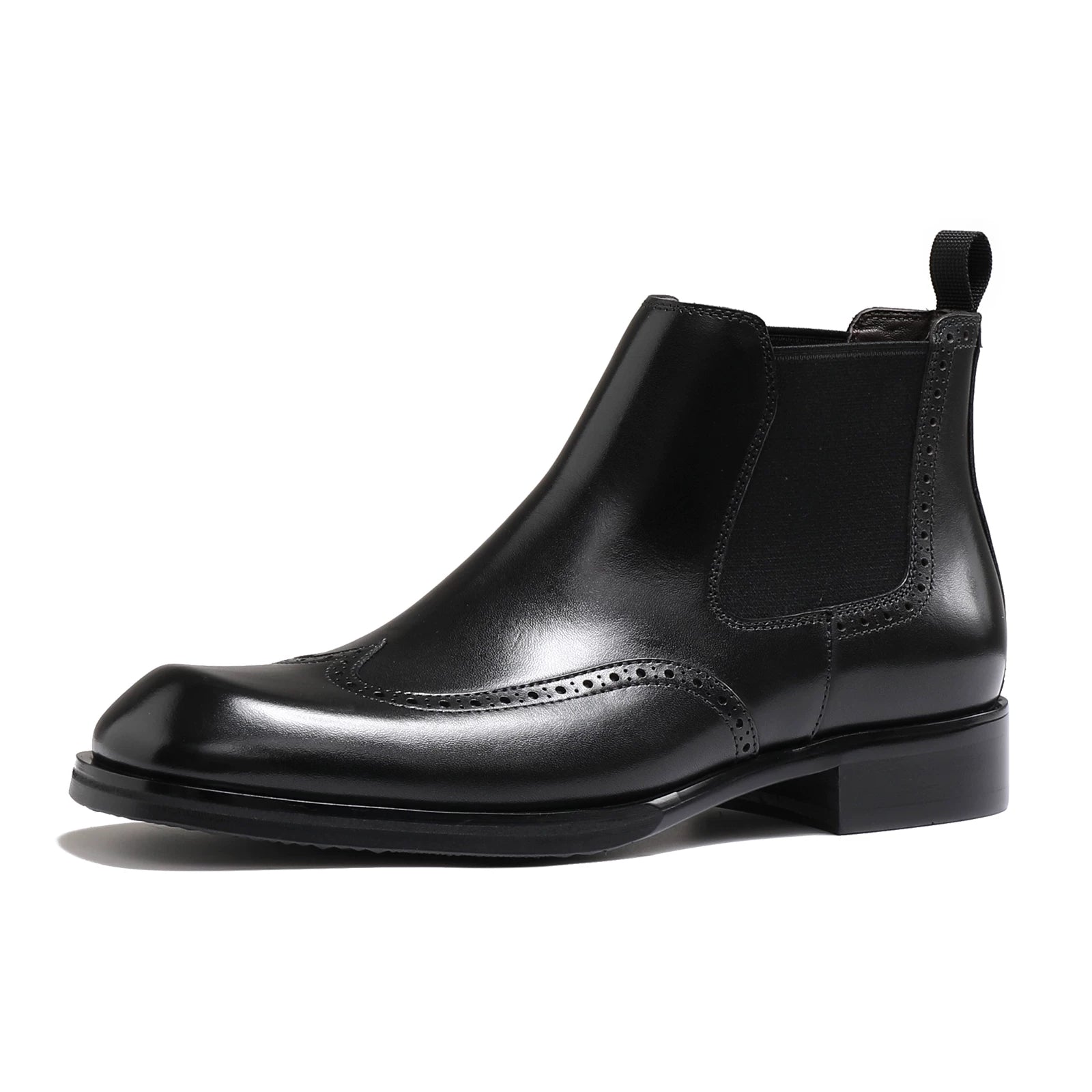 Men's Genuine Leather Martin Boots, Handmade, Square Toe