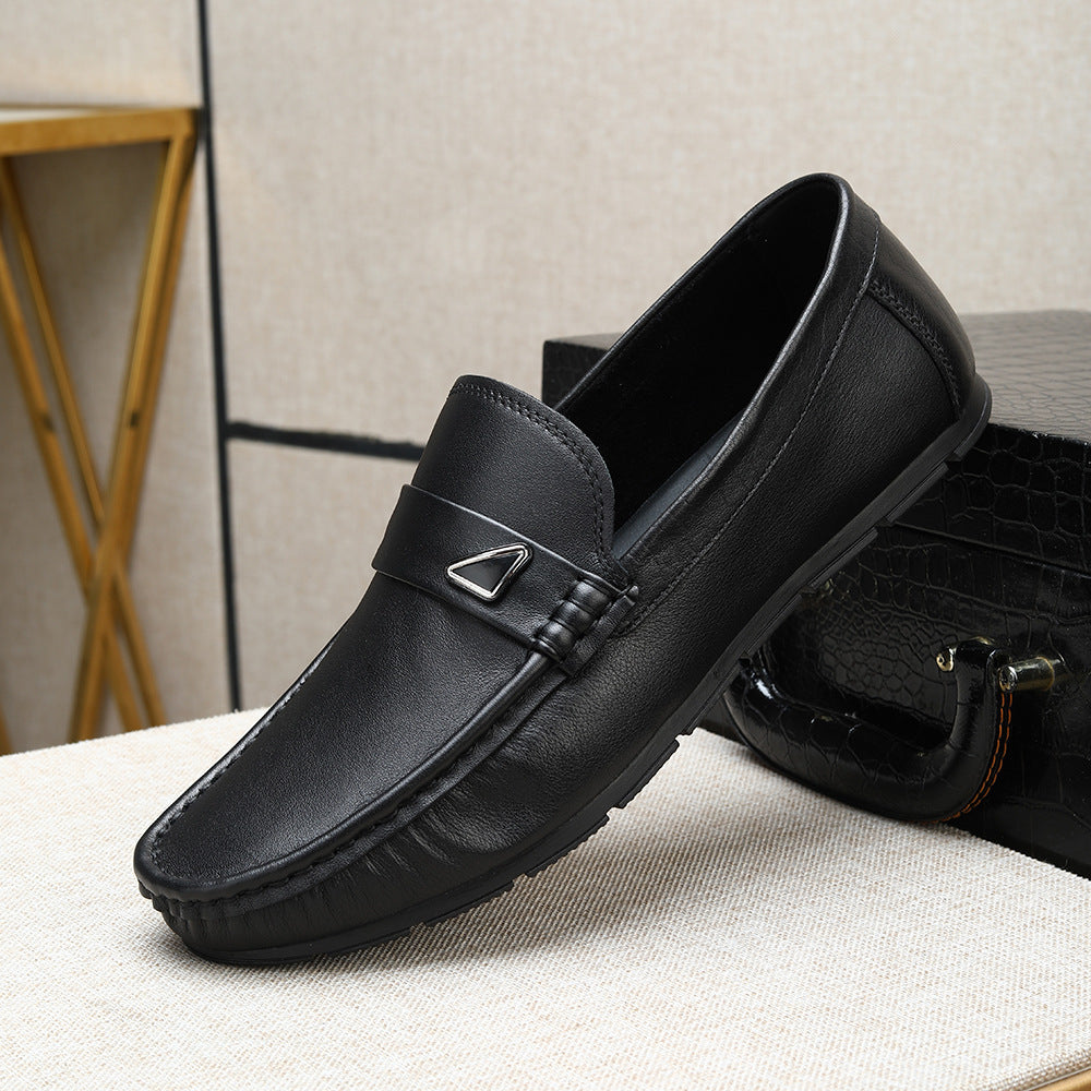 Soft and breathable single-layer cowhide loafers, new for spring/summer 2026. slip-on, comfortable m 10
