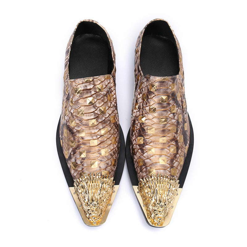 Spring and Autumn Leather Shoes Men's Brogue British Korean Style Casual Business Formal Men's Shoes Increased Suit Wedding Groom's Shoes