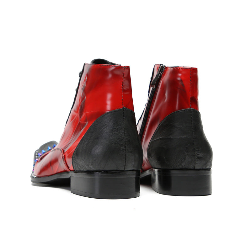 Men's Red Chelsea Boots – British Style