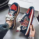 Men's shoes 2026 new spring collection: versatile canvas sneakers with hidden wedge, chunky sole, trendy athletic casual style, and dad shoes