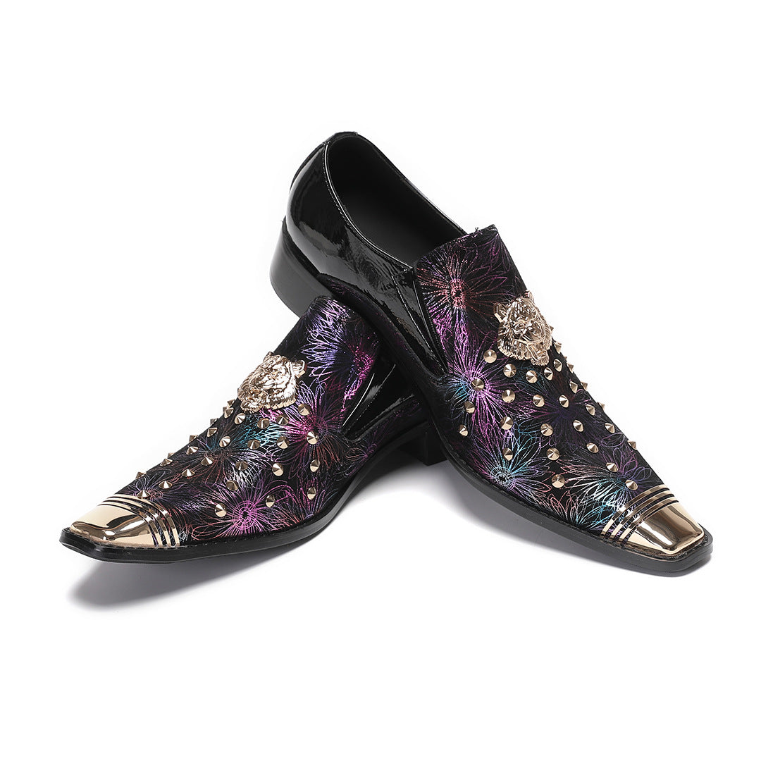Foreign trade new men's shoes flat-bottomed feet casual leather shoes fashion brand breathable single shoes special large size trendy shoes fashion