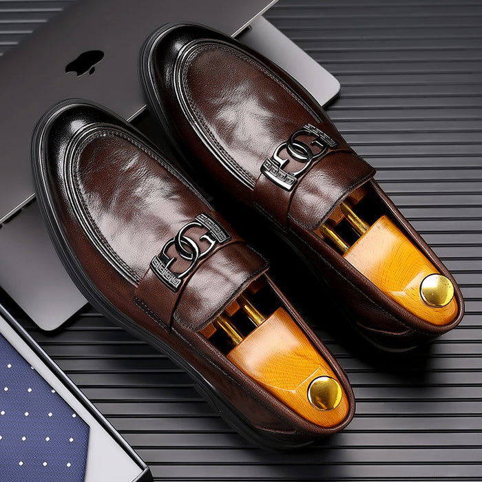 2026 autumn breathable casual leather shoes men's formal business loafers new trendy moccasins
