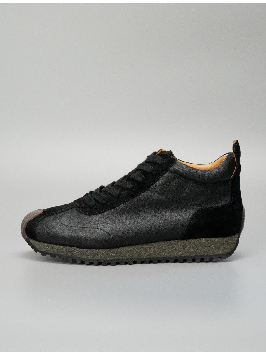 Sitao european station 2026 new arrivalretrocasual style easiest for matchtrendy shoesmen cowhide casual mid-top forrest gump shoes