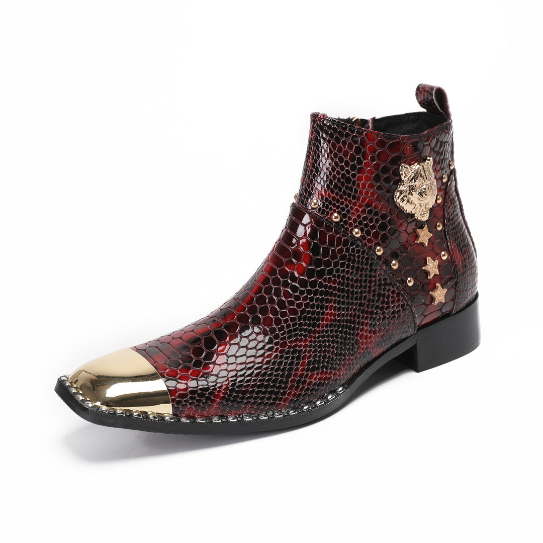 Men's Leather Chelsea Boots – Pointed Toe, British Style – Style 65