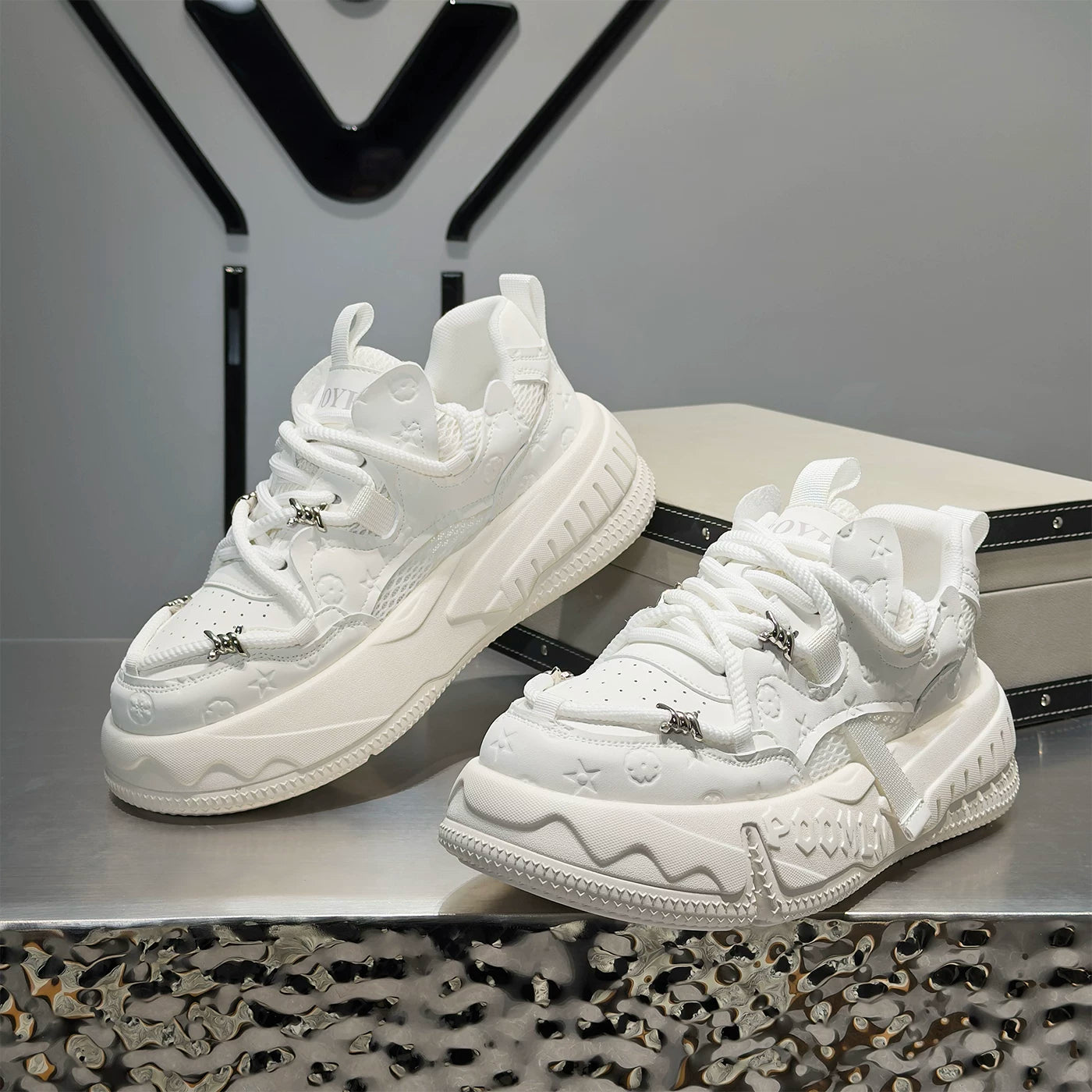 Men's Height-Increasing Platform Trendy Skate Shoes Spring
