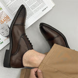 Three-joint men's leather shoes business casual formal men's shoes british suit shoes men's groom we