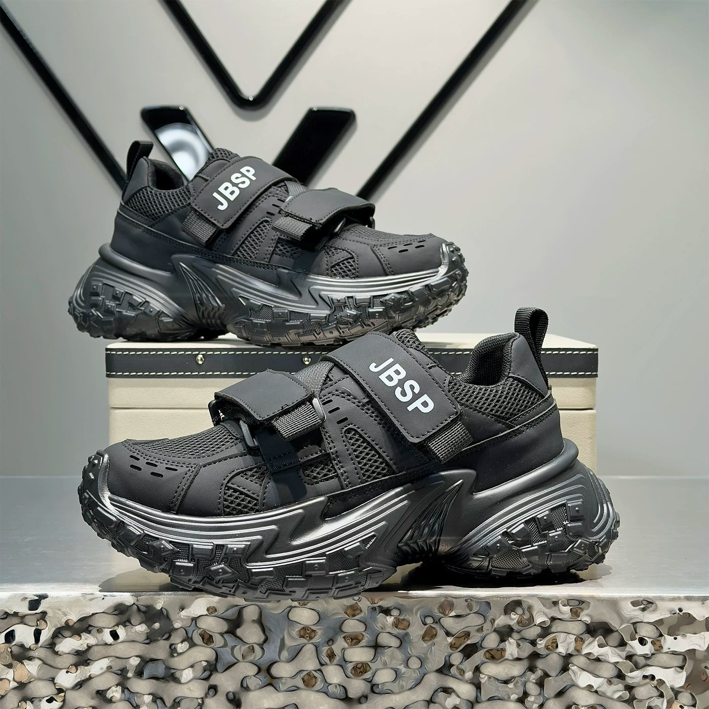 Men's Platform Breathable Mesh Trendy Chunky Dad Sneakers 2026 Summer New