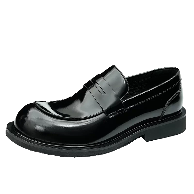 Men's Genuine Leather Loafers, Patent Leather, Slip-On
