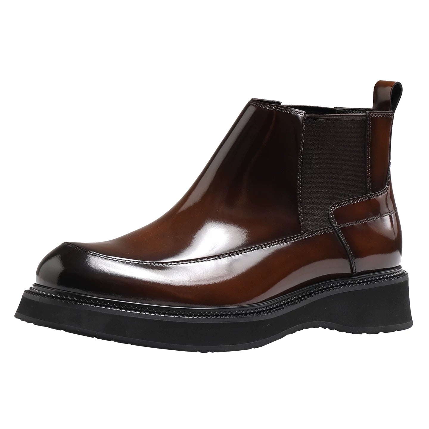 Men's Genuine Leather Martin Boots, Thick Sole, Round Toe