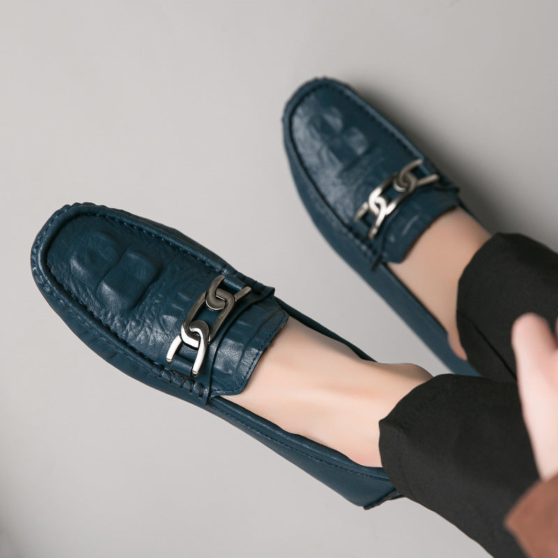 Tiktok viral croc-embossed loafers - effortless driving shoes, british casual style, genuine leather
