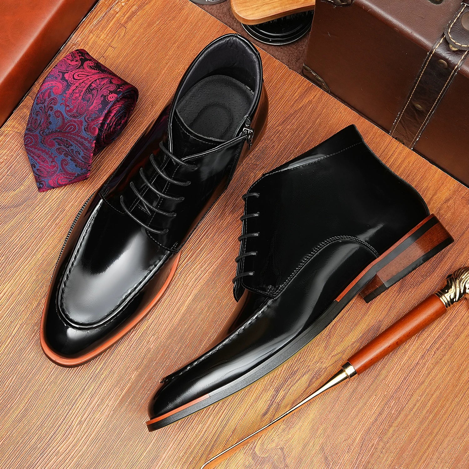 Men's Genuine Leather Martin Boots, British Style, Business