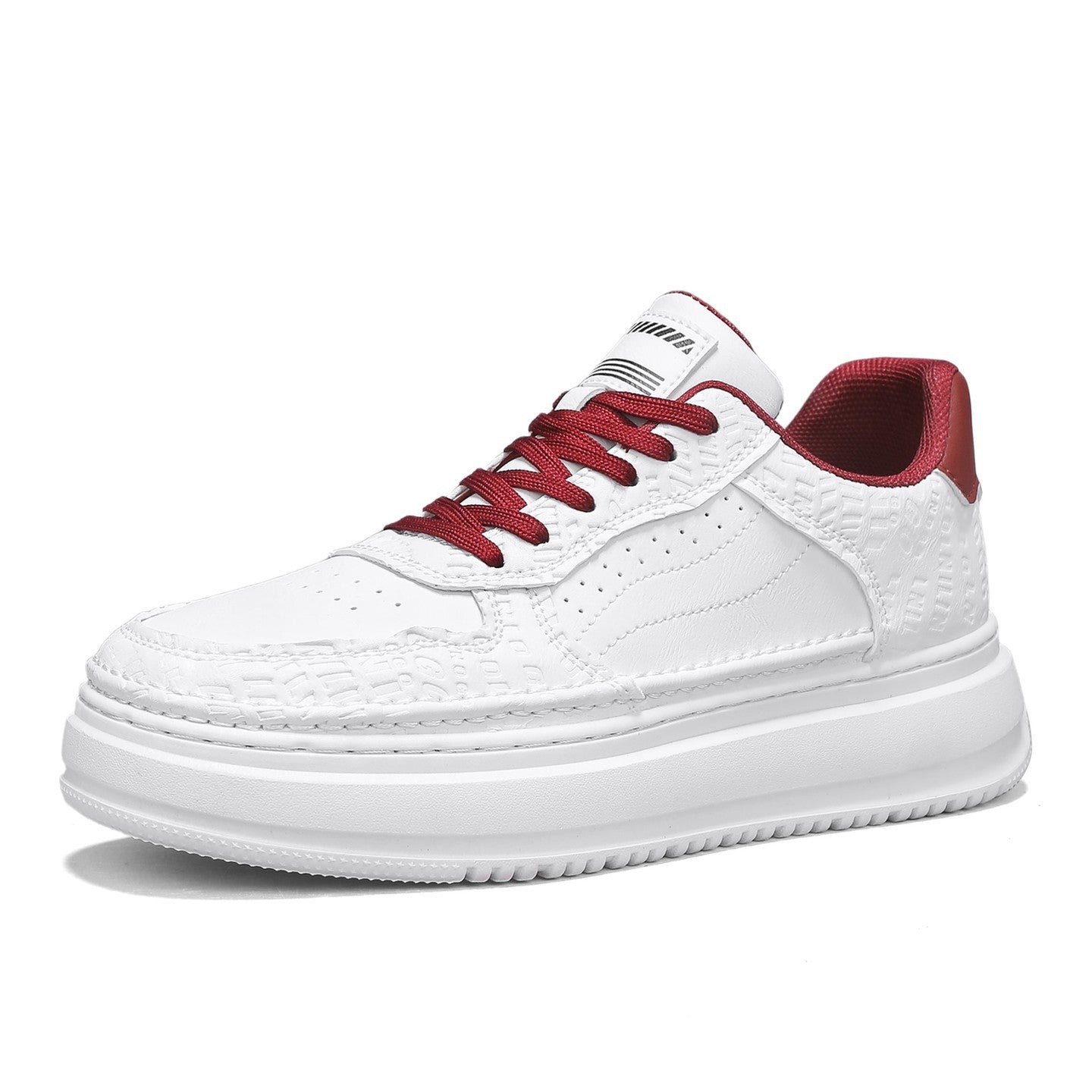 Men's 2026 new winter versatile trendy retro genuine leather white sneakers chunky sole height increasing athletic casual streetwear shoes