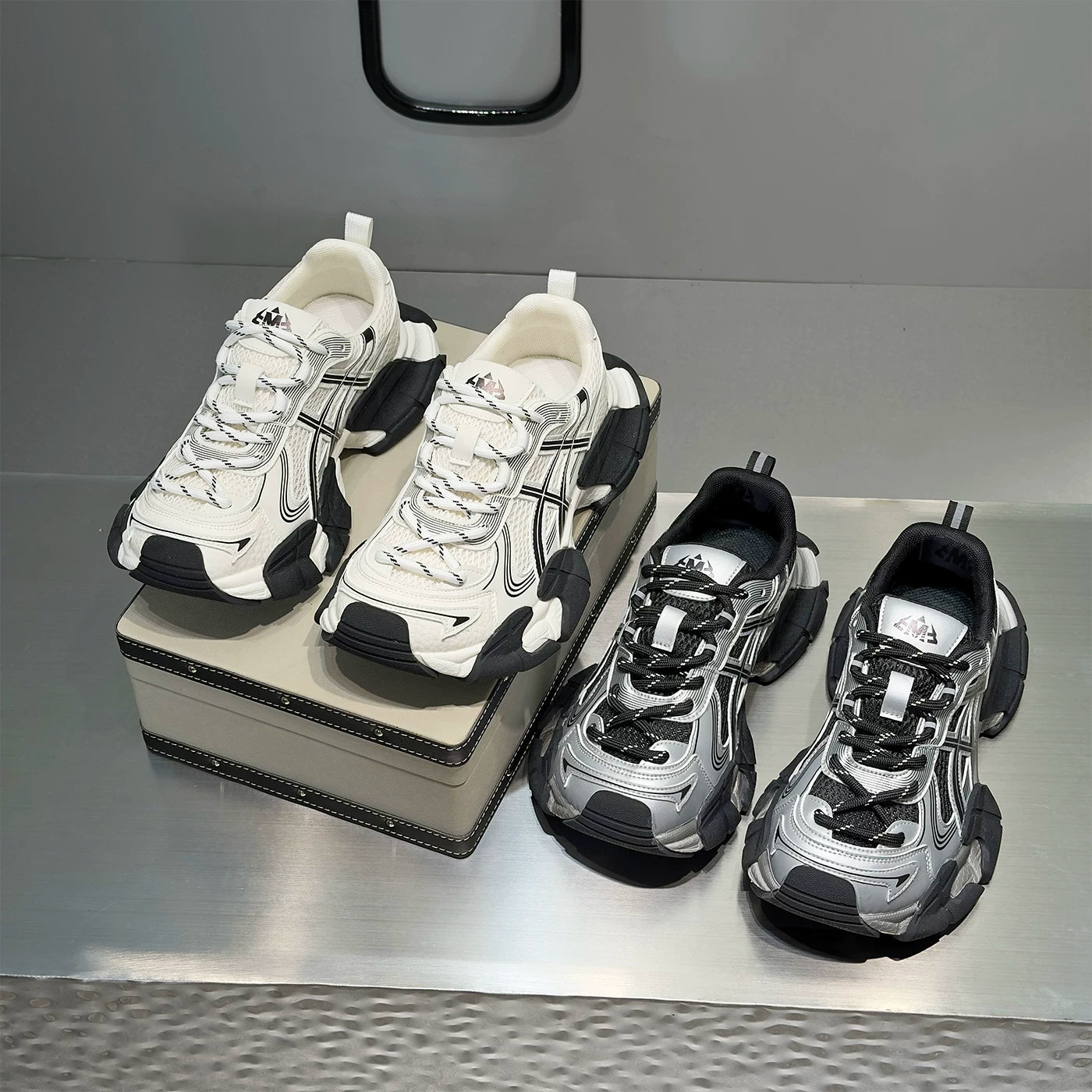 Men's Platform Breathable Mesh Outdoor Chunky Dad Sneakers 2026 Summer New
