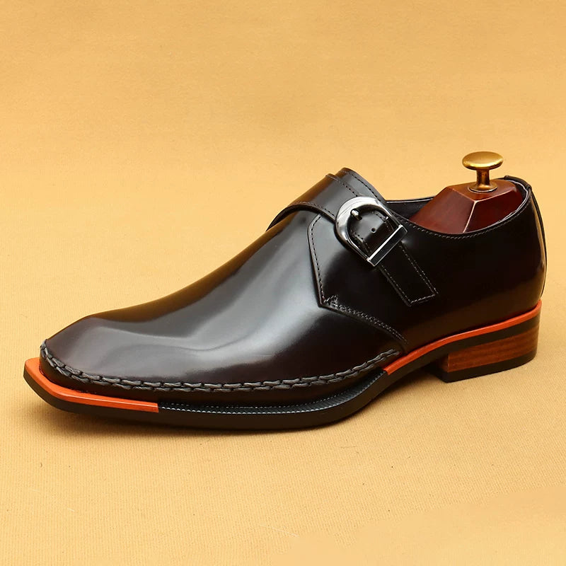 Men's Genuine Leather Leather Shoes, Patent Leather, Slip-On