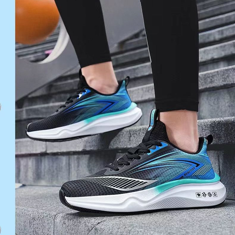 Men's spring/autumn new running shoes, high-elasticity ultra-lightweight athletic sneakers, non-slip breathable mesh casual sports shoes for men 4