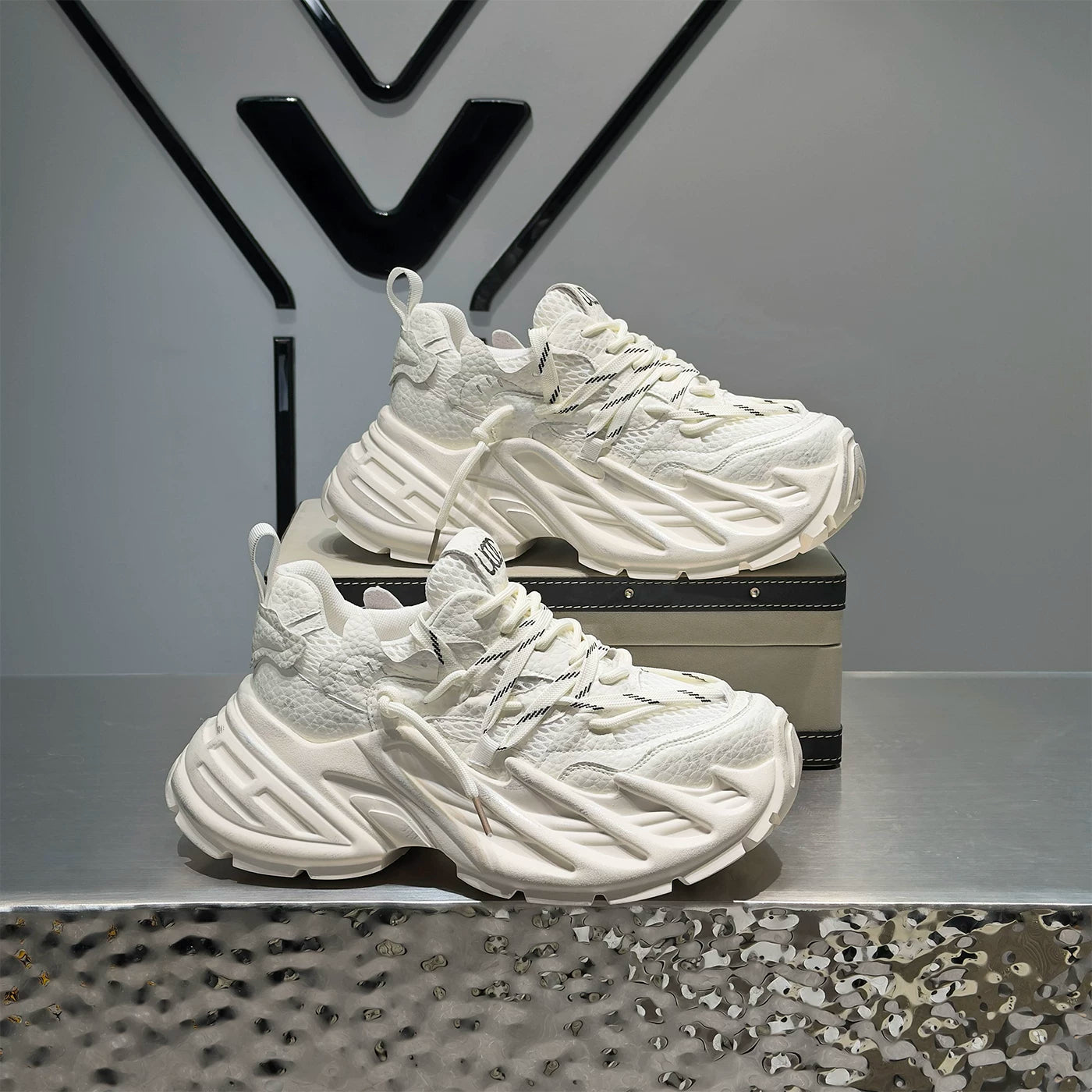 Men's Height-Increasing Platform Breathable Mesh Retro Chunky Dad Sneakers Summer New