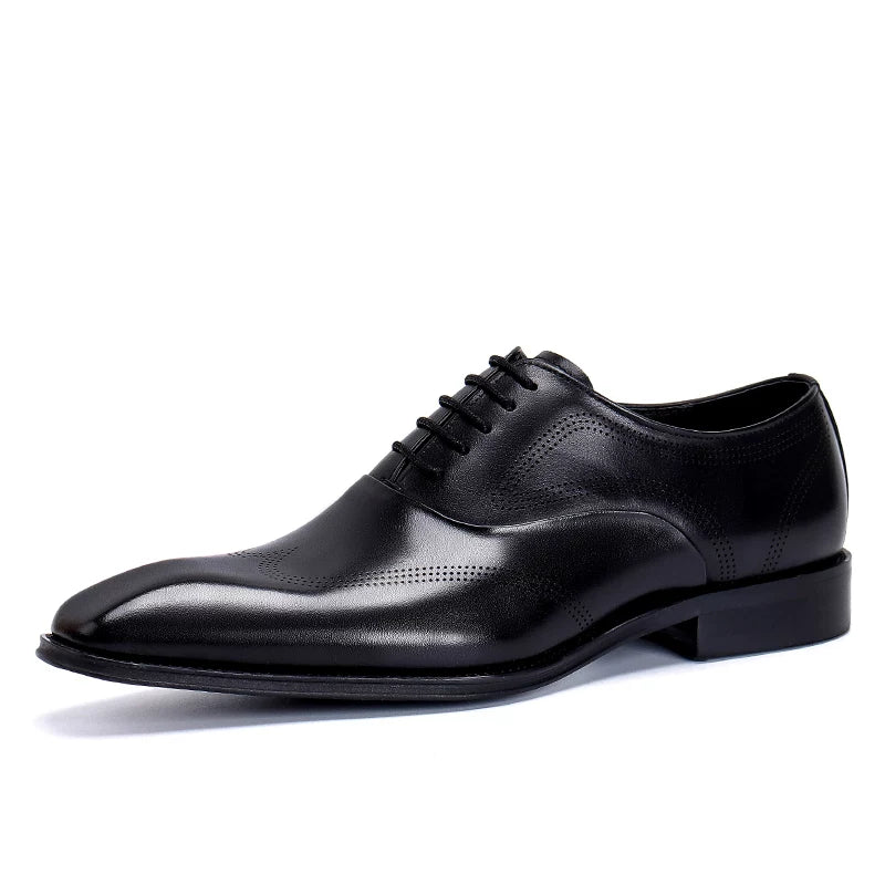 Men's Brown Oxford Shoes, British Style, Vintage