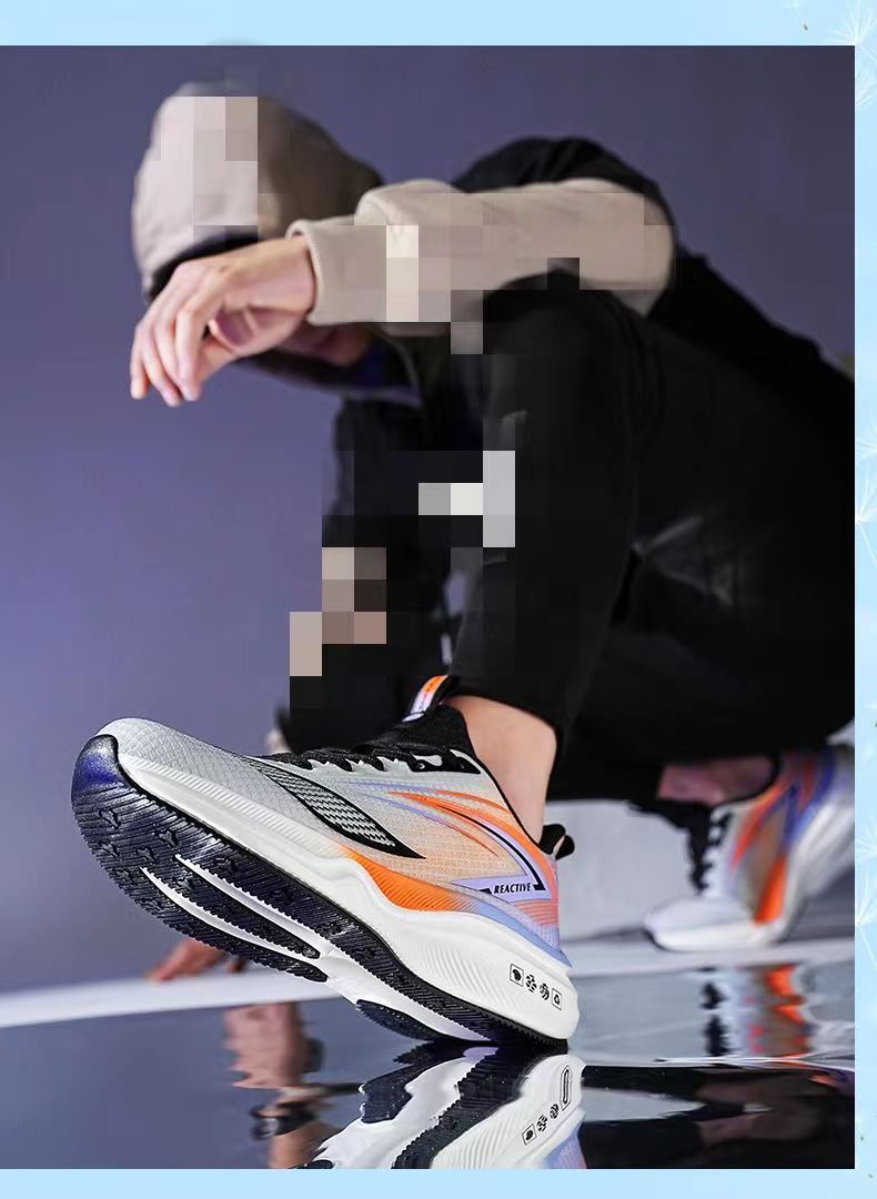 Men's spring/autumn new running shoes, high-elasticity ultra-lightweight athletic sneakers, non-slip breathable mesh casual sports shoes for men 10
