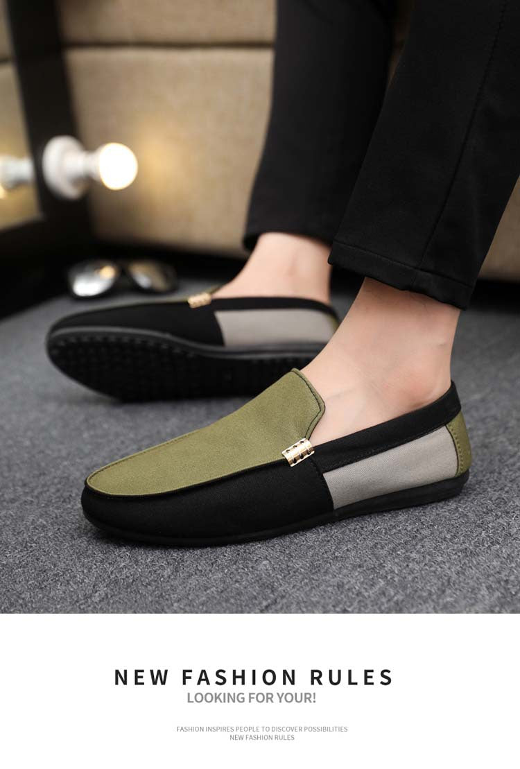 Spring/summer casual sneakers, trendy loafers, men's slip-ons, moccasins, one-step shoes, men's foot