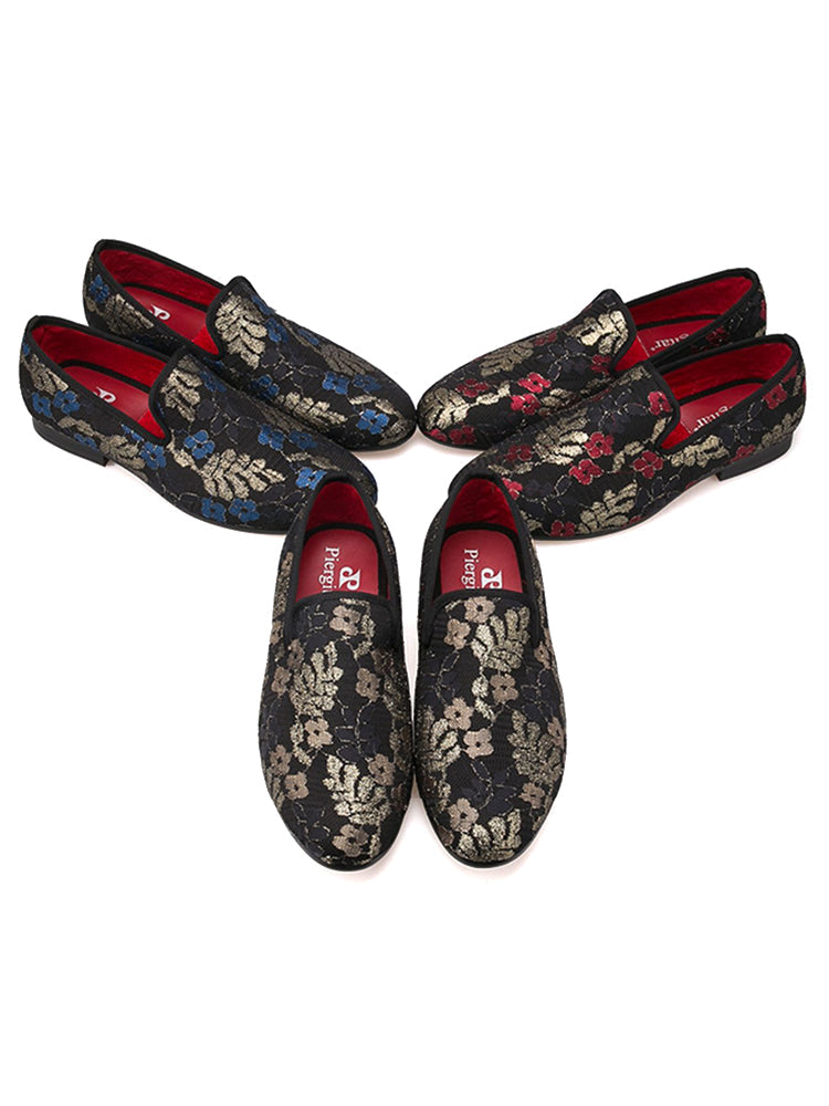 New three styles of colorful mesh men's banquet party loafers, trendy European and American style smoking shoes, men's slip-on shoes