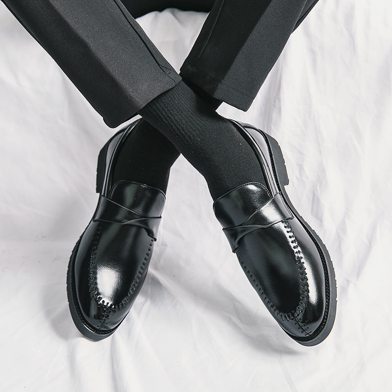 Fall and winter cross-border mencasualfashion leather shoes k-style wedding shoes british business f 12