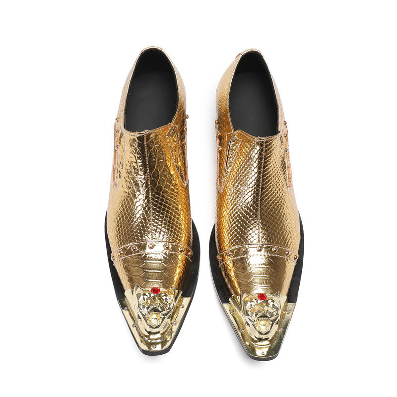 2024 new heightening leather shoes men's formal wear business cowhide high heels wedding groom shoes casual men's shoes large size shoes
