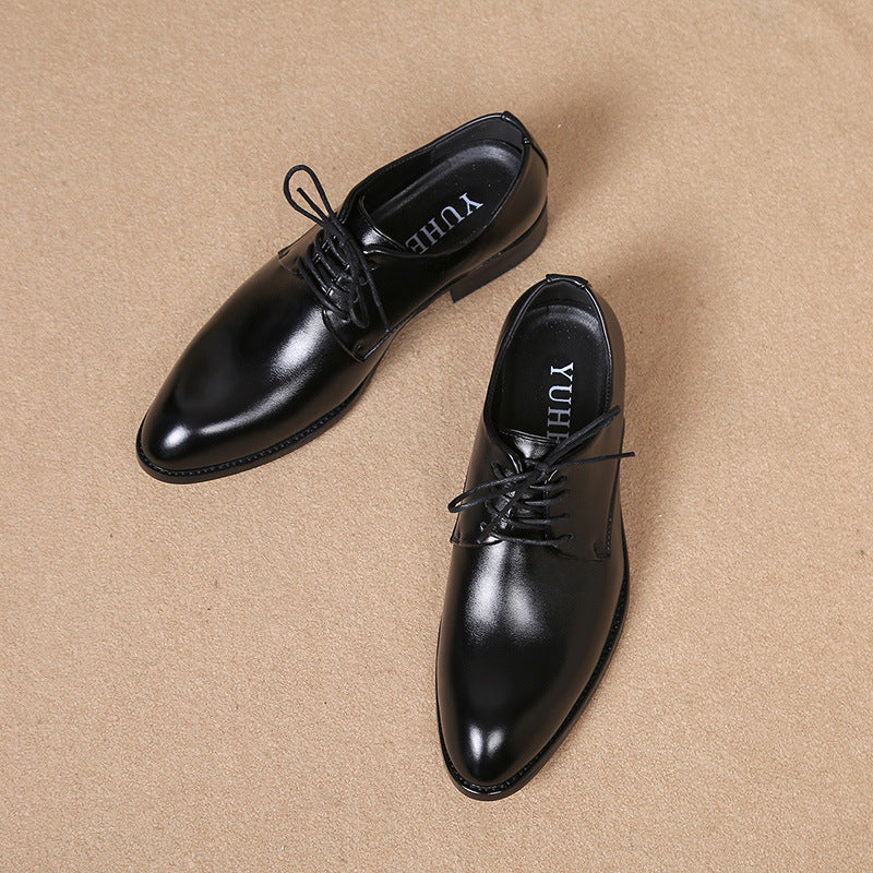 Men's Pointed Leather Dress Shoes - Casual Lace-Up 5