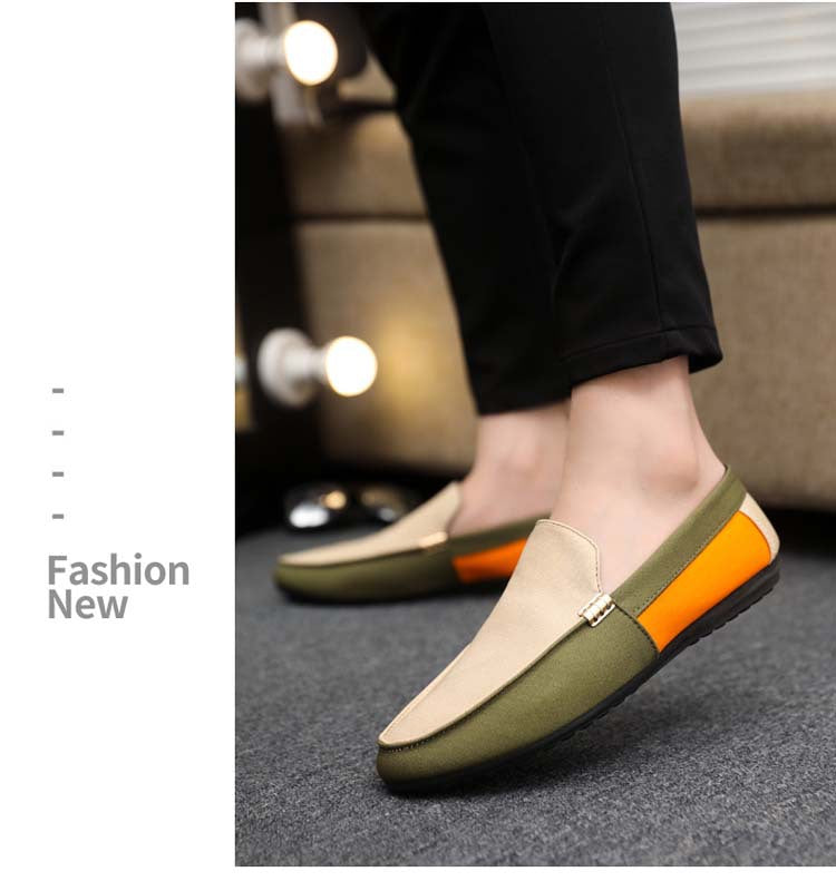 Spring/summer casual sneakers, trendy loafers, men's slip-ons, moccasins, one-step shoes, men's foot