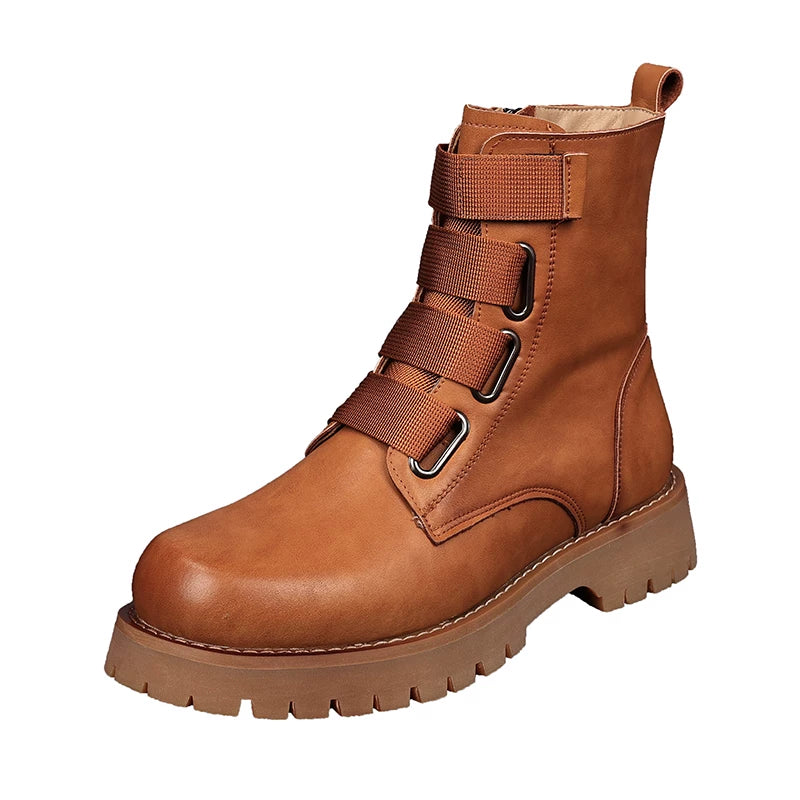 Men's Martin Boots, Height Increasing, Thick Sole