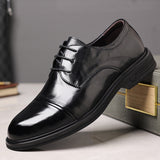 British style wedding groomsmen formal dress shoes - premium derby leather italian business dress shoe