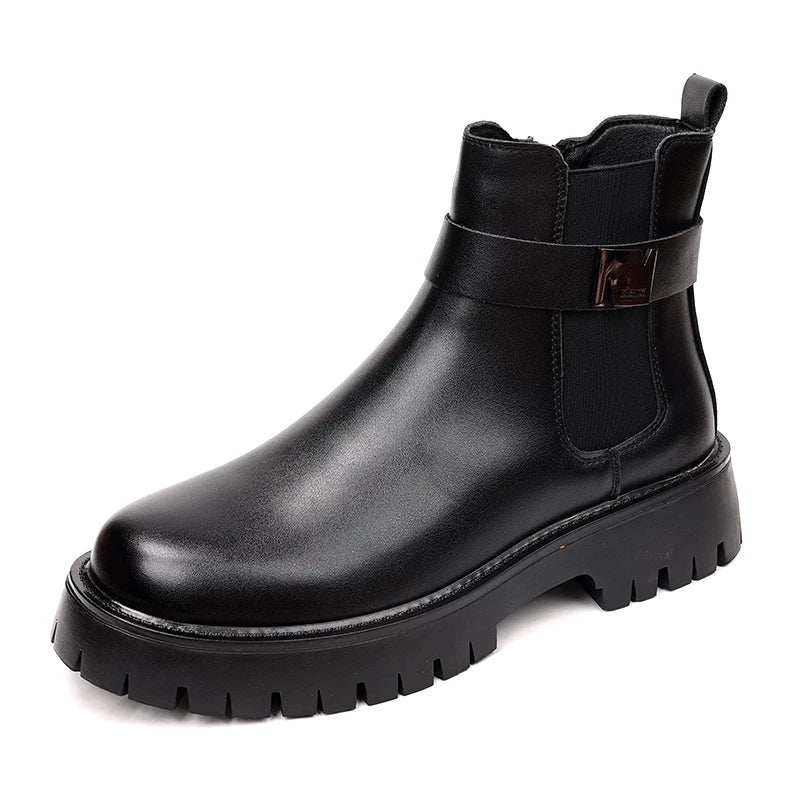 Men's Martin Boots, Height Increasing, Thick Sole
