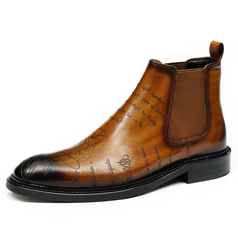 Men's Genuine Leather Martin Boots, British Style