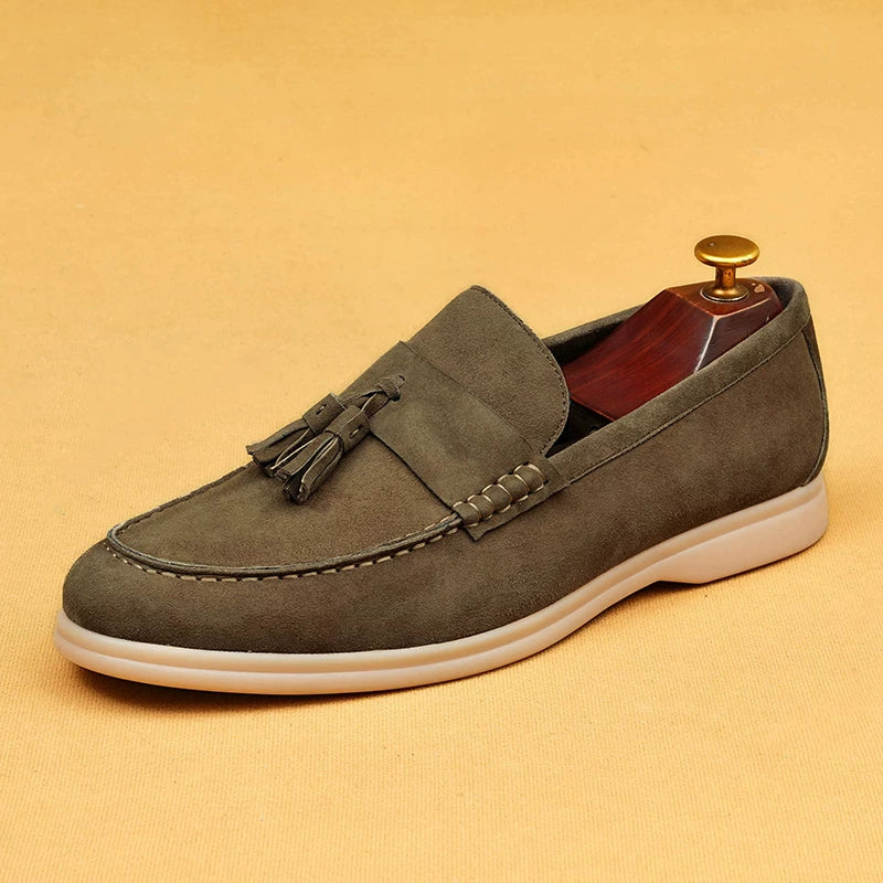 Men's Genuine Leather Loafers, Slip-On, Soft Sole