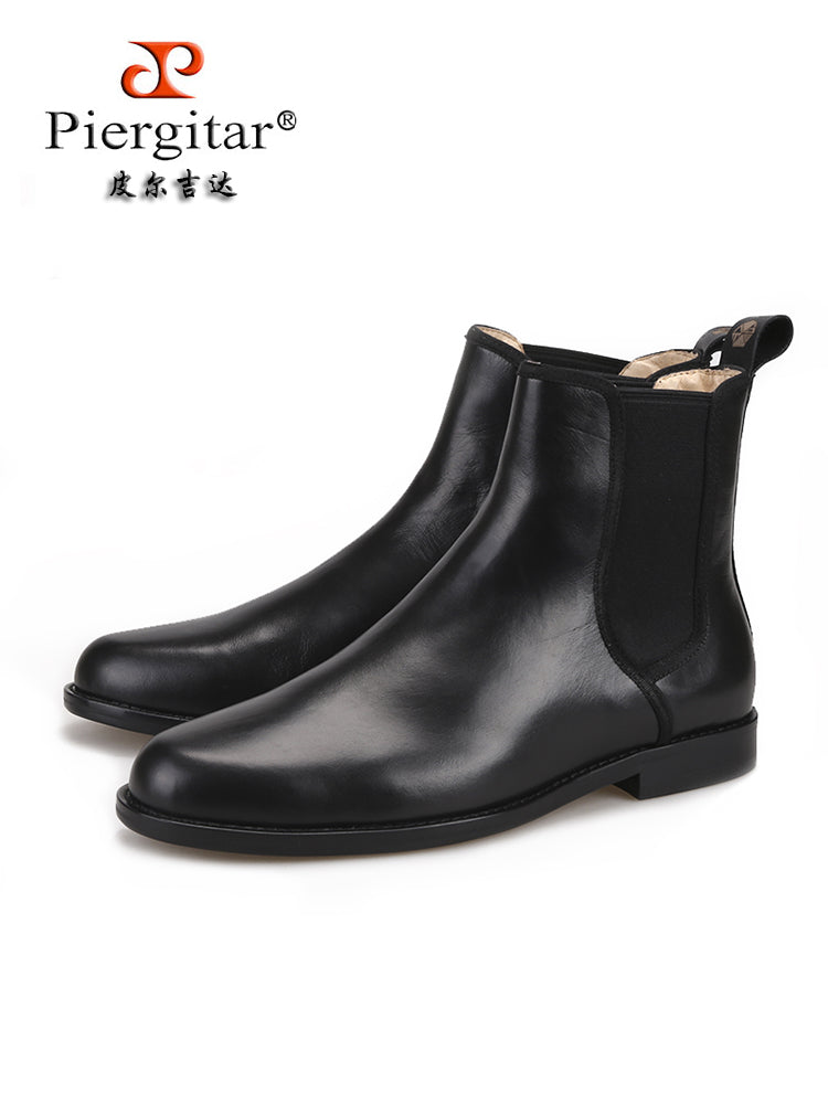 Men's Italian cowhide Chelsea boots, men's shoes, winter short boots, classic handmade casual leather boots, British trendy boots