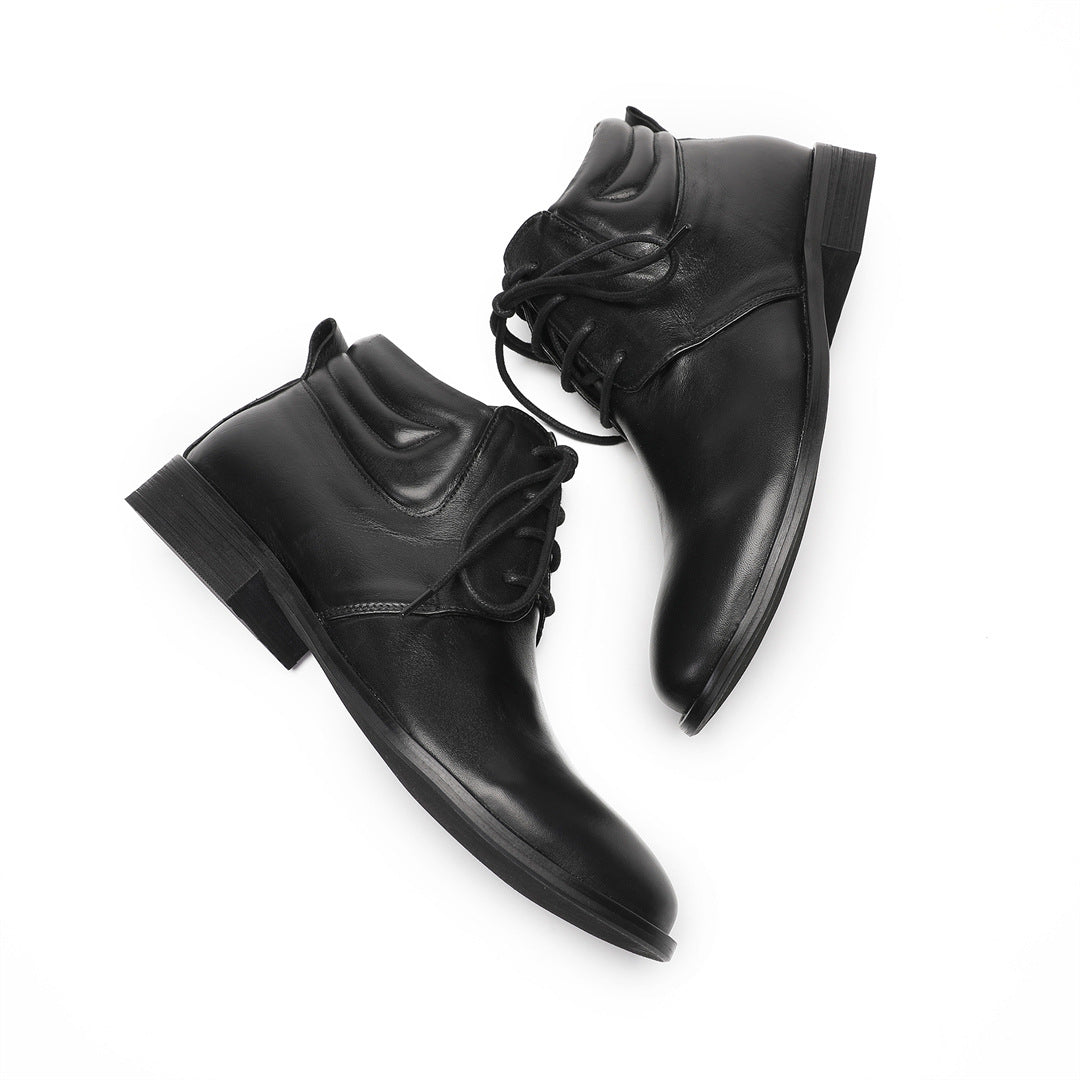 Men's Genuine Leather Martin Boots – Retro, Handmade