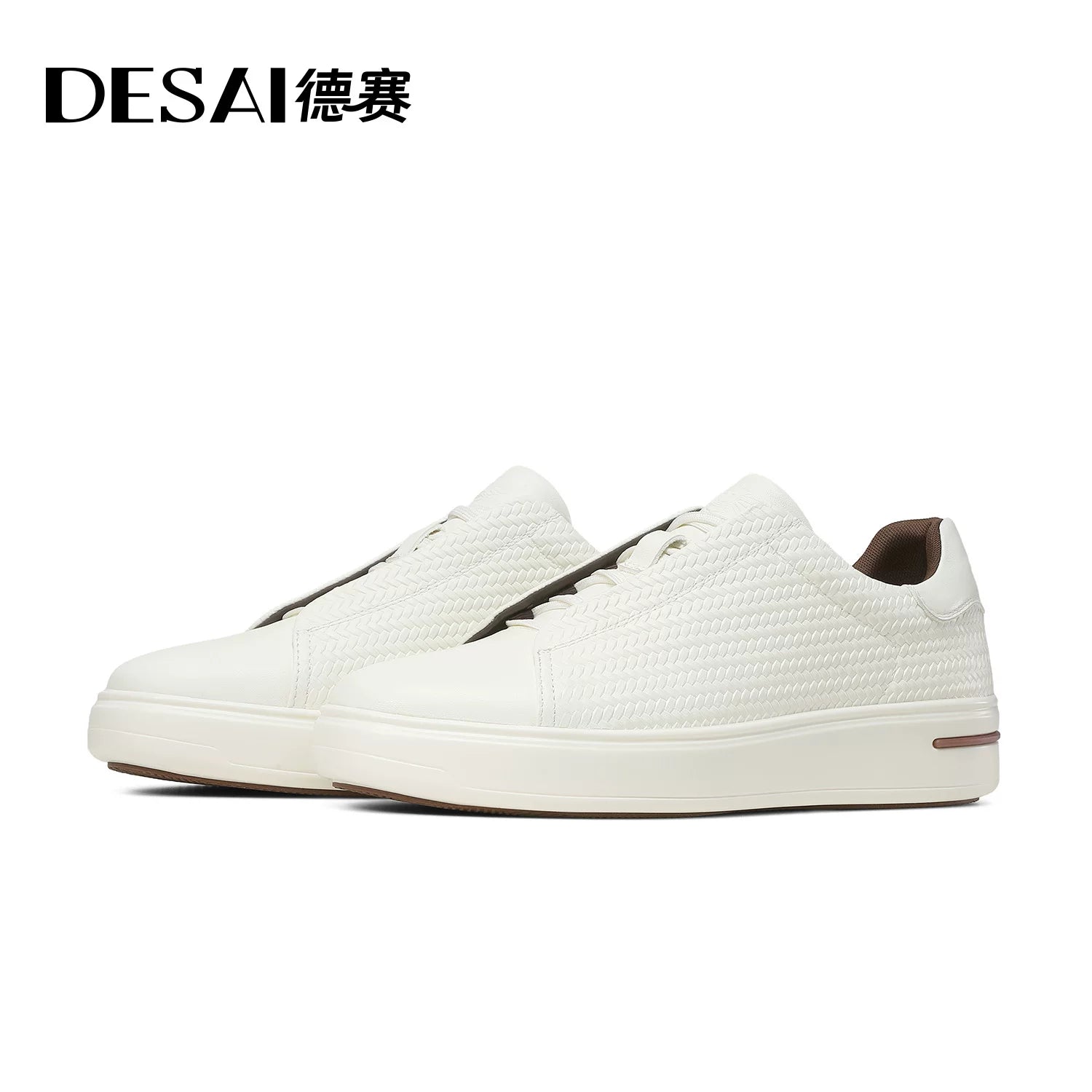 Men's Genuine Leather Casual Shoes, Breathable, Slip-On