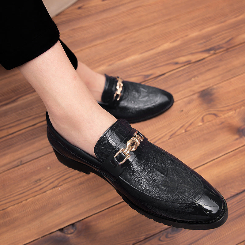 Cross-border plus-size men's shoes Spring 2022 British style retro leather shoes tide shoes trend dress casual overshoes