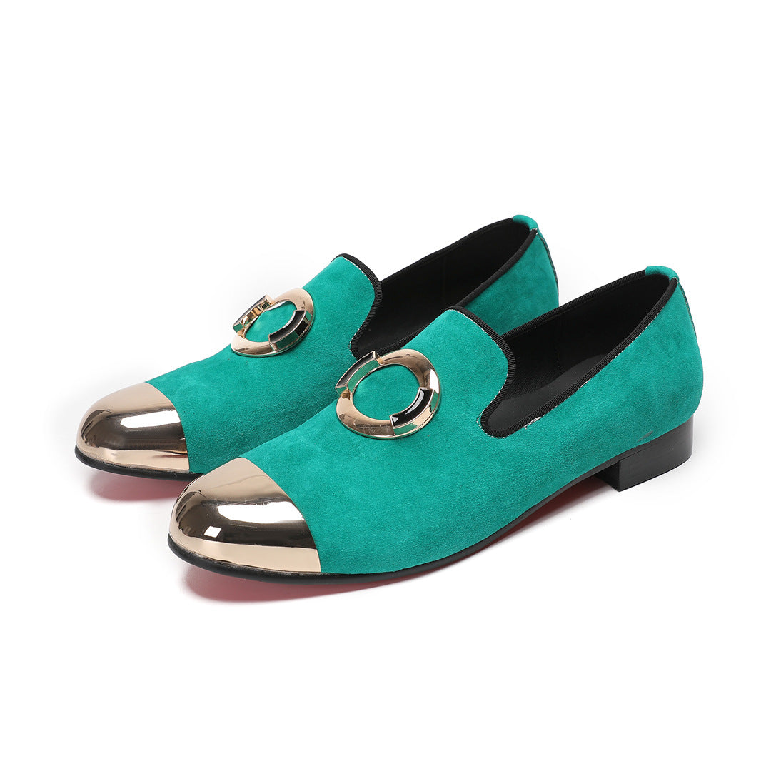 European Station Velvet Doudou Shoes Men's New Fleece Warm Soft Sole Casual One-Pedal Loafers Leather Shoes Men's