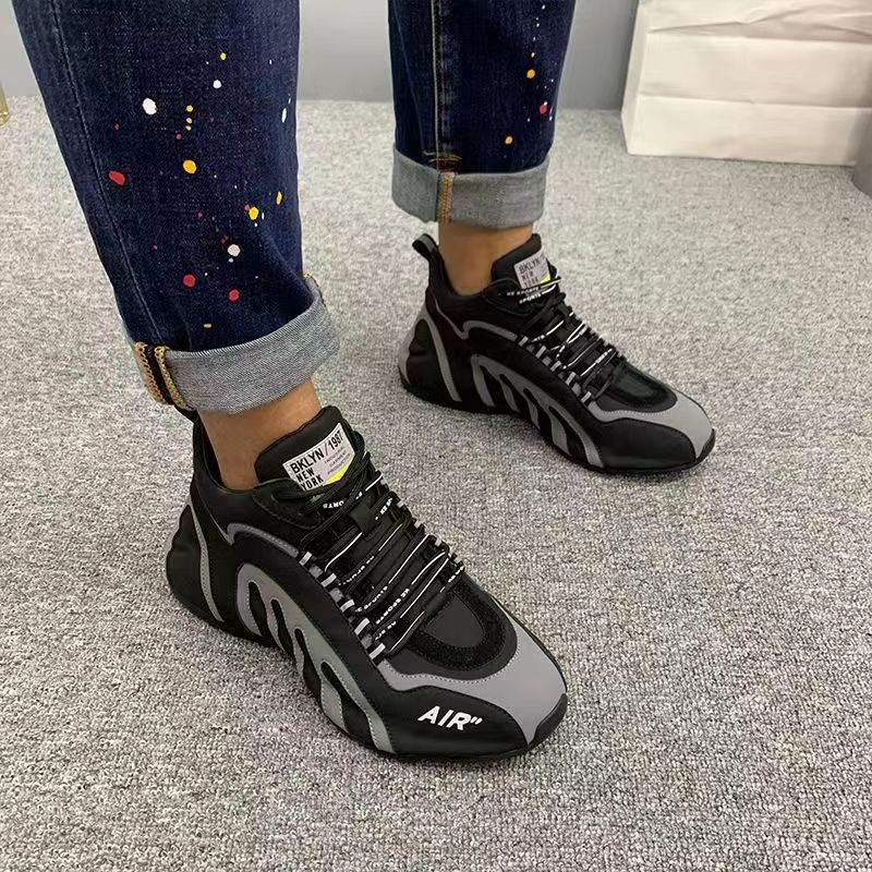 Men's shoes 2026 cross-border high-top sneakers, men's fashion casual shoes, versatile breathable comfortable men's dad shoes