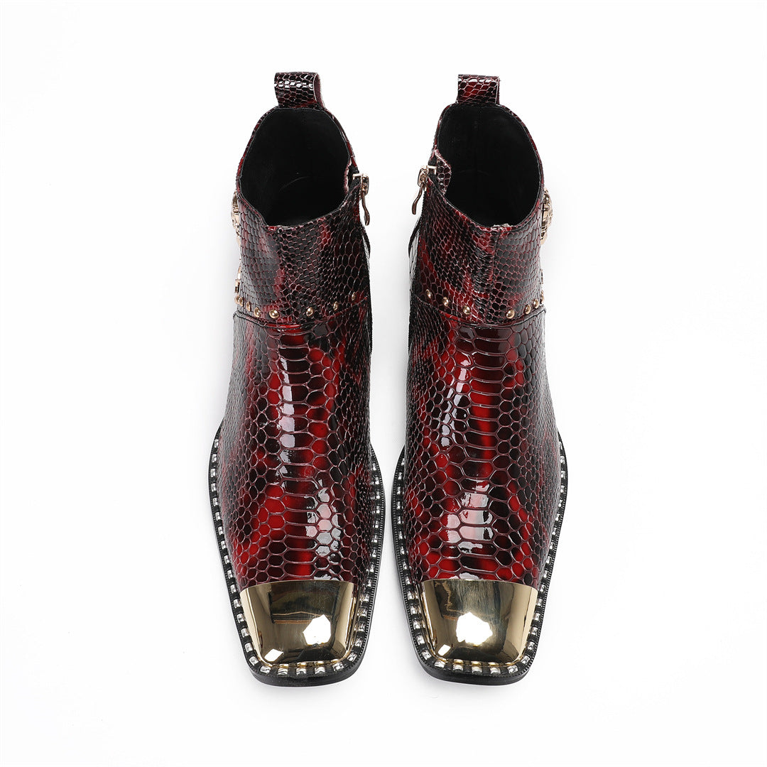 Men's Leather Chelsea Boots – Pointed Toe, British Style – Style 65