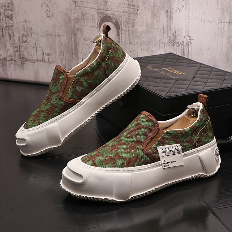 Loafers, men's fashion slip-ons, slip-ons, casual shoes, thick-sole, heightened, breathable, summer men's shoes, men's single shoes