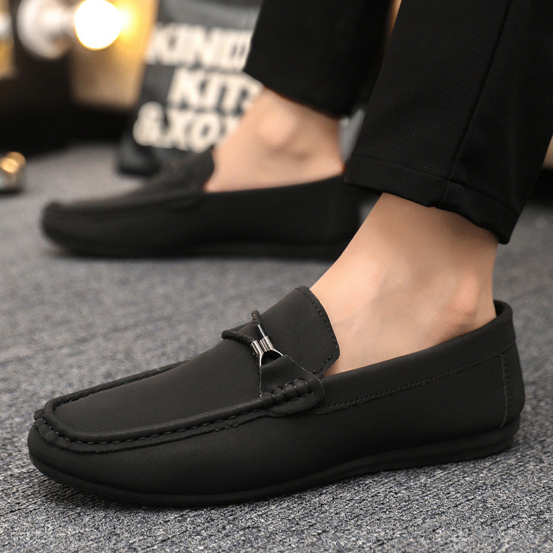 Spring and summer casual shoes trendy shoes men's foot-fitting Doudou shoes men's lazy shoes foot-fitting trend one-pedal men's shoes cloth shoes