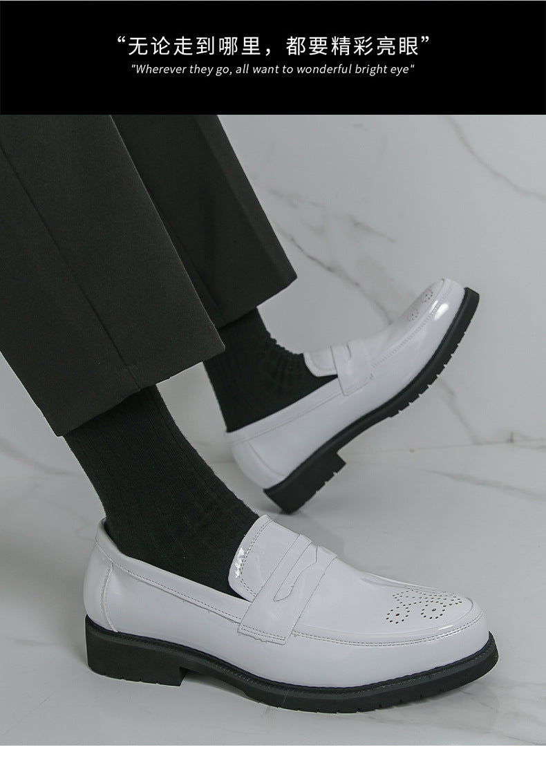 2026 spring new men's casual formal leather shoes business british brogue casual flats wedding shoes 6