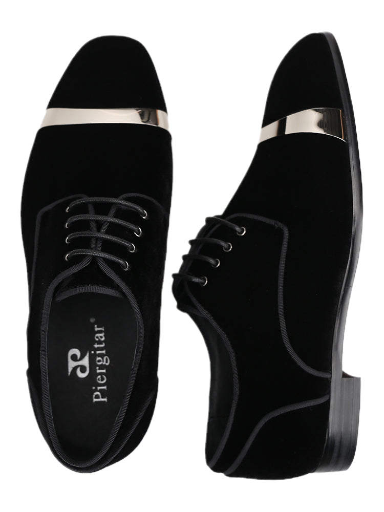 Hot-selling European and American lace-up square-toe loafers red outsole yuppie-style velvet Oxford shoes for men with breathable leather lining