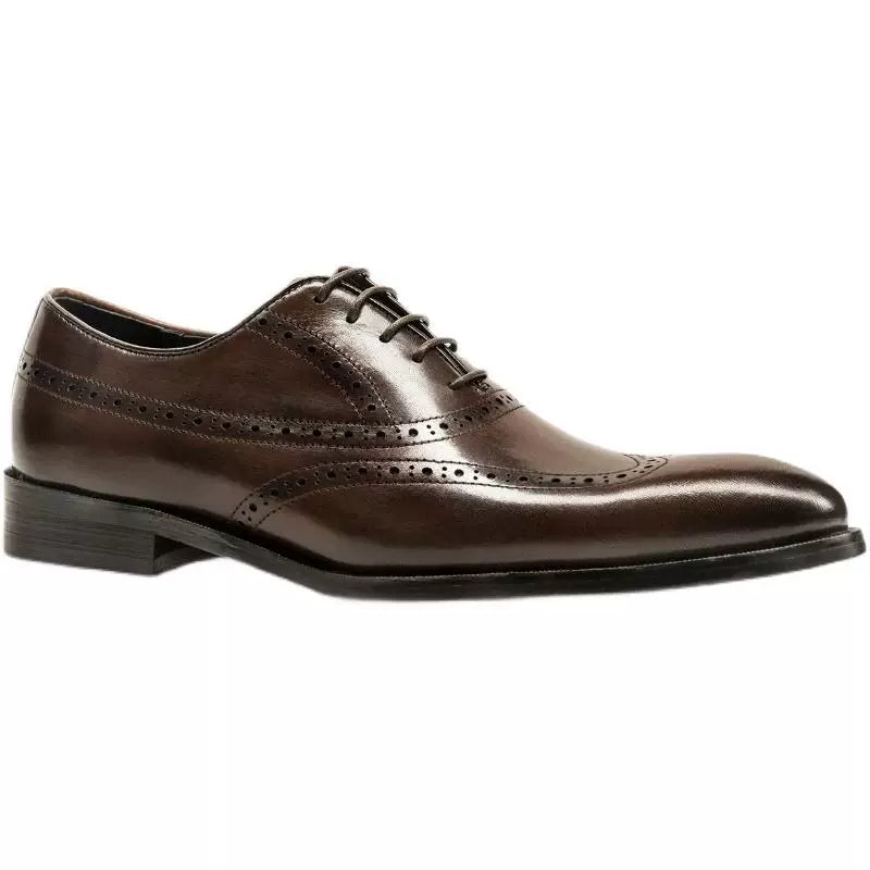Men's Genuine Leather Oxford Shoes, Handmade, British Style