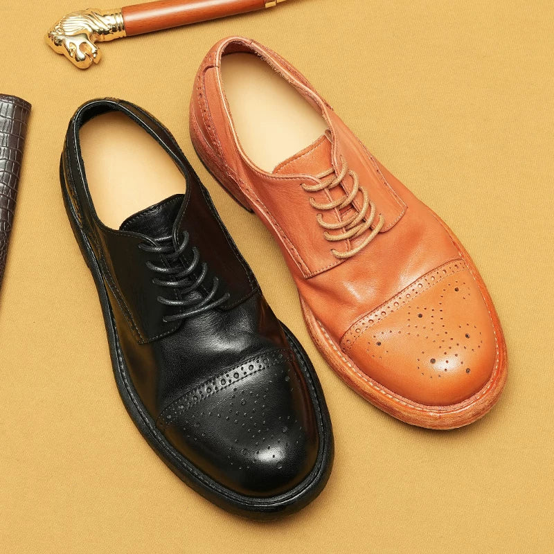 Men's Genuine Leather Leather Shoes, Handmade, Business
